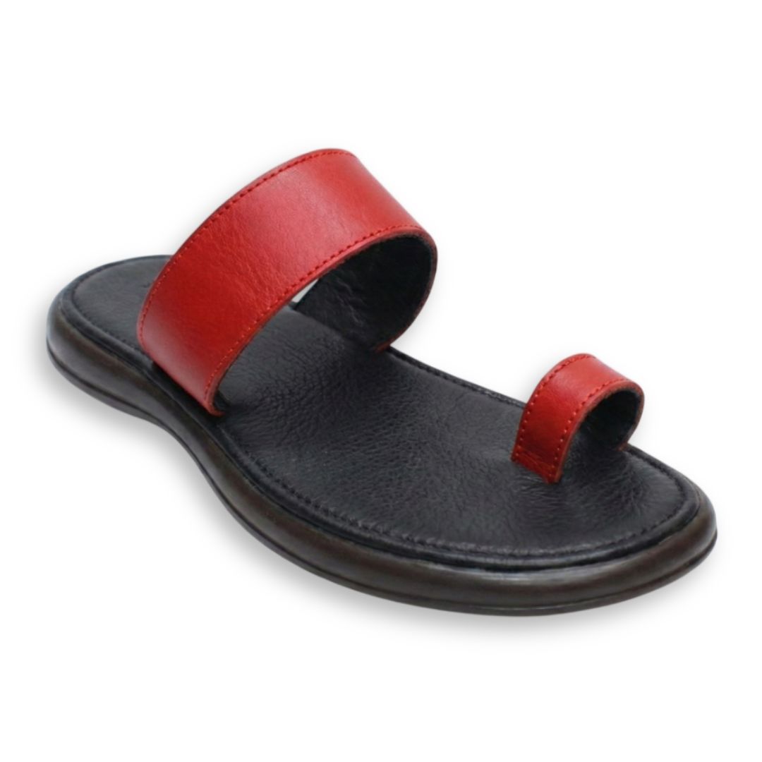 CALZADO TIBURON® SANDALIAS SUAVES DE PIEL PARA HOMBRE - DEDO