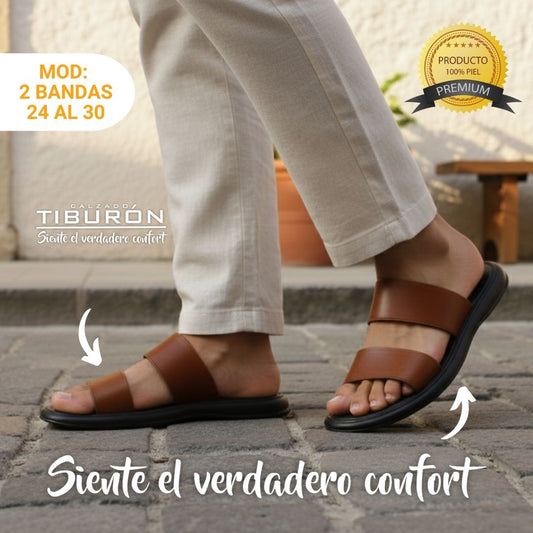 CALZADO TIBURON® SANDALIAS 2 BANDAS SUAVES HOMBRE