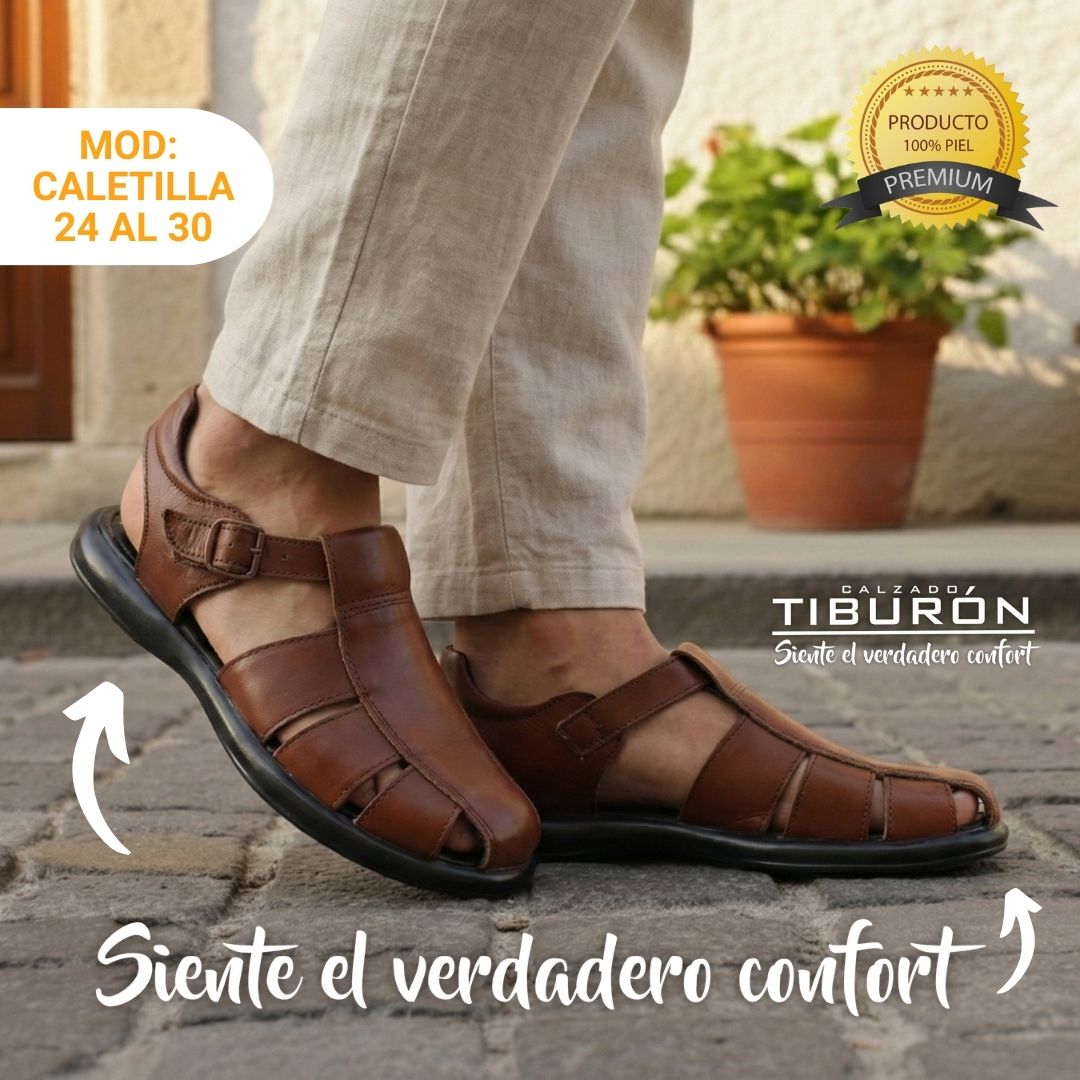 CALZADO TIBURON® SANDALIAS SUAVES CALETILLA HOMBRE