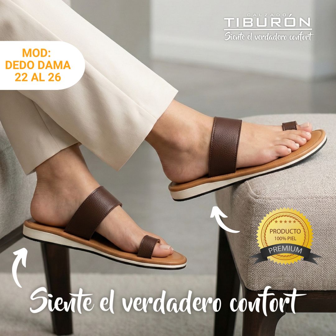 CALZADO TIBURON® SANDALIAS SUAVES DEDO DAMA