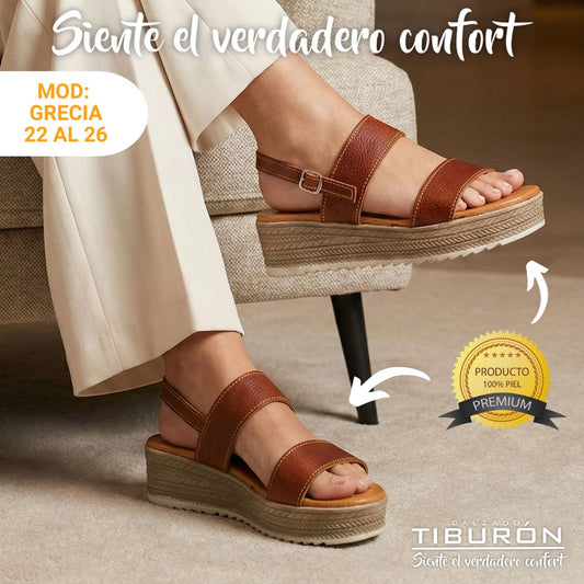 CALZADO TIBURON® SANDALIAS SUAVES GRECIA DAMA